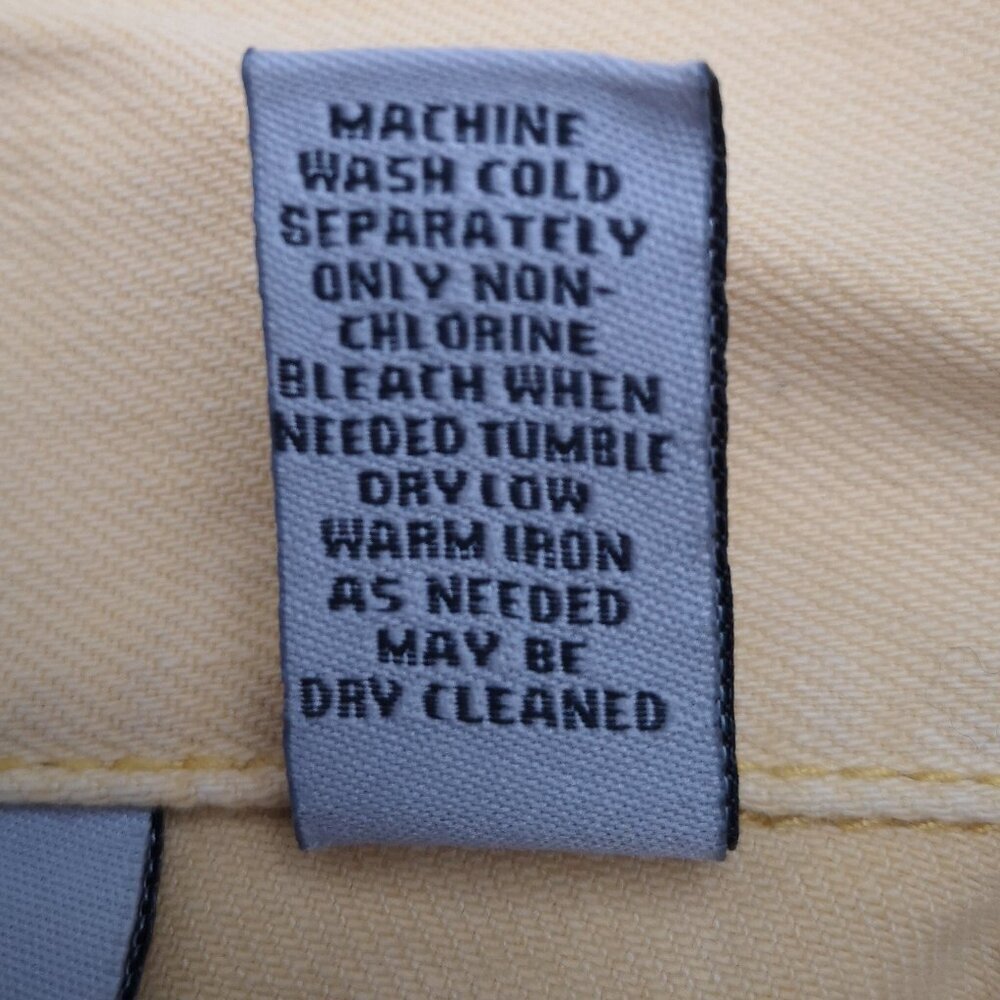 Chico's Platinum Ladies Size 1 (approx. 8 US) Mustard Button Front Jean Jacket - Picture 5 of 13